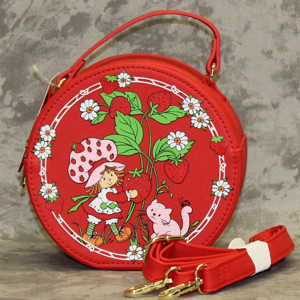 New Strawberry Shortcake Berry Plucking Crossbody Bag Purse - Red